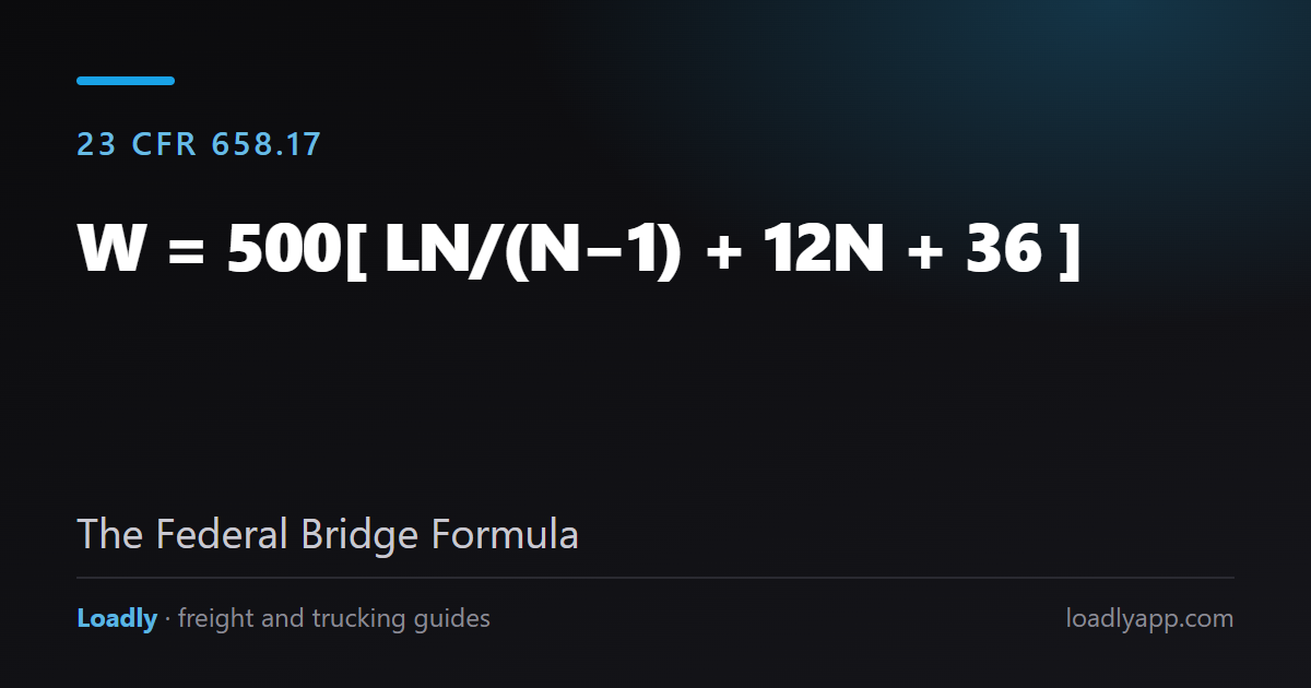 Federal Truck Weight Limits: Axle Limits and the Bridge Formula